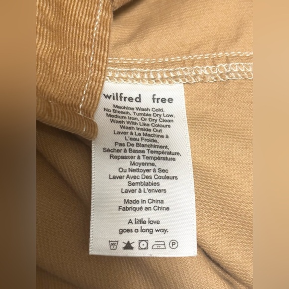 Aritzia Wilfred Free Kaila Shirt Corduroy Western Button Up Snap Front Size XS - Picture 6 of 7